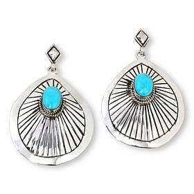 Chaco Canyon Campitos Turquoise Textured Drop Earrings