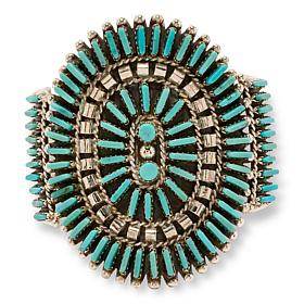 Chaco Canyon Campitos Turquoise Zuni Needle Cuff Bracelet