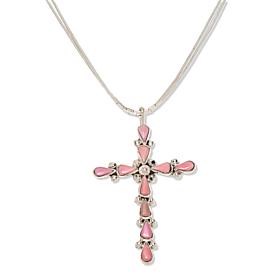 Chaco Canyon Cross Pendant with 18" Liquid Silver Chain