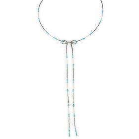 Chaco Canyon Sleeping Beauty Turquoise Dangling Bow Coil Wire Choker