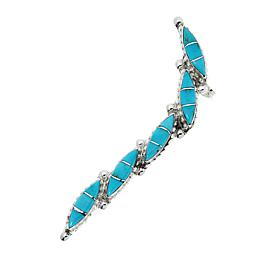 Chaco Canyon Sterling Silver Kingman Turquoise Ear Climber Earring
