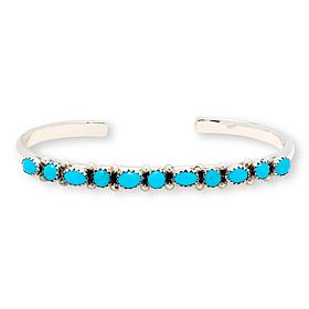 Chaco Canyon Sterling Silver Sleeping Beauty Turquoise Cuff