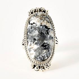 Chaco Canyon Sterling Silver White Buffalo Stone Oval Ring