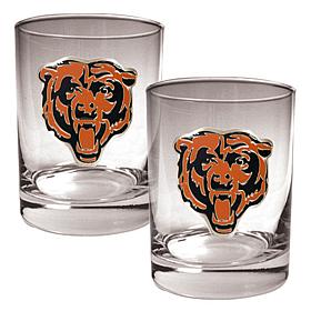 Chicago Bears 2pc Rocks Glass Set