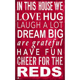 Cincinnati Reds In This House Sign  