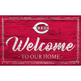 Cincinnati Reds Team Color Welcome Sign - 11x19"