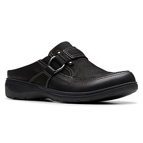 Clarks Collection Carleigh Viola Nubuck Leather Casual Mule