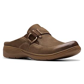 Clarks Collection Carleigh Viola Nubuck Leather Casual Mule