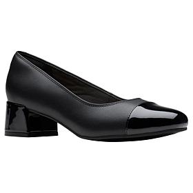 Clarks Collection Iridessa May Leather Cap-Toe Pump