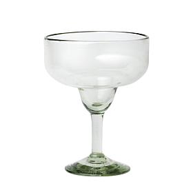 Clear Handblown Mexican Margarita Glass - Set of 6