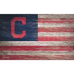 Cleveland Indians Distressed Flag 11x19 