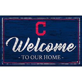 Cleveland Indians Team Color Welcome Sign - 11x19"