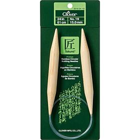 Clover Takumi Bamboo Circular Knitting Needles 24-Size 19
