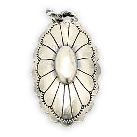 co Canyon Sterling Silver Oval Concho Pendant/Charm