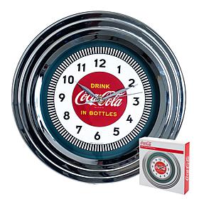 Coca-Cola 11-3/4" Clock with Chrome - '30s Style
