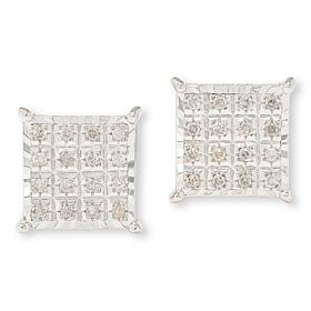 Colleen Lopez 1/5ctw White Diamond Pavé Square Stud Earrings