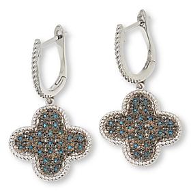 Colleen Lopez 1/8ctw Diamond Pavé Fleur Drop Earrings