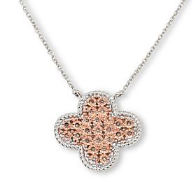 Colleen Lopez 1/8ctw Diamond Pavé Fleur Pendant Necklace