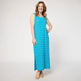 Colleen Lopez Everywhere Mini Ruffle-Knit Maxi Tank Dress