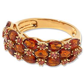 Colleen Lopez Exotic Colored Gemstone 3-Row Ring