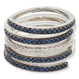 Colleen Lopez Exotic Gemstone Sterling Silver Wrap Ring