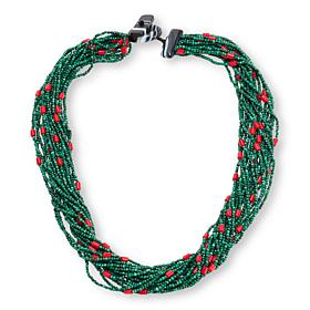 Colleen Lopez Gemstone Bead 18-Strand Cord Necklace