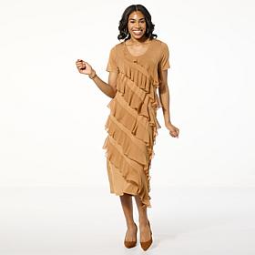 Colleen Lopez Knit Tiered Ruffle Dress
