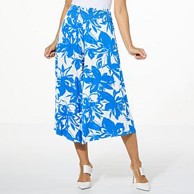 Colleen Lopez Printed Asymmetric Pull-On Pant 