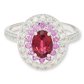 Colleen Lopez Rubelite, Pink Sapphire and White Zircon Ring
