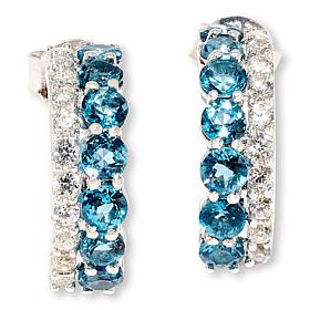 Colleen Lopez Semi-Precious Gemstone Half-Hoop Earrings