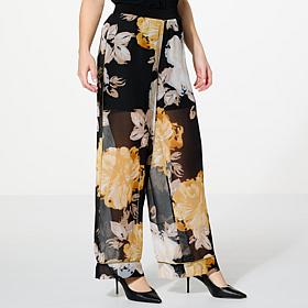 Colleen Lopez Short-Lined Chiffon Pant 