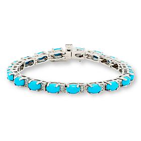 Colleen Lopez Sleeping Beauty Turquoise and Zircon Line Bracelet