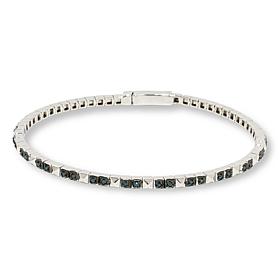 Colleen Lopez Sterling Silver 0.50ctw Diamond Flexible Bangle Bracelet