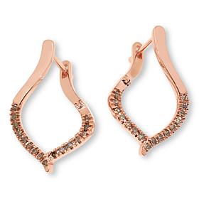 Colleen Lopez Sterling Silver 1/4ctw Diamond Forward-Facing Earrings