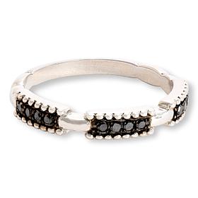 Colleen Lopez Sterling Silver 1/8ctw Diamond Band Ring