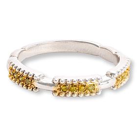 Colleen Lopez Sterling Silver 1/8ctw Diamond Band Ring