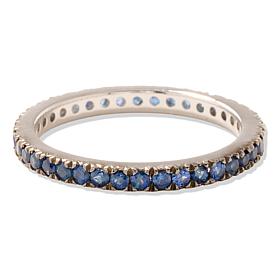 Colleen Lopez Sterling Silver Sapphire Pavé Eternity Band Ring