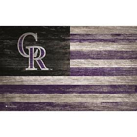 Colorado Rockies Distressed Flag 11x19