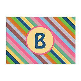 Colorful Stripes Personalized Doormat