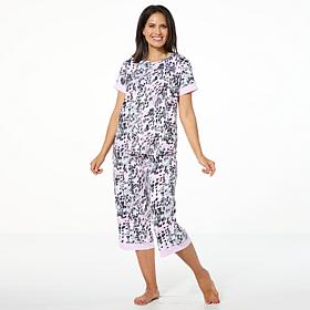 Comfort Code 2-piece Peached Jersey Knit Twin-Print PJ Set