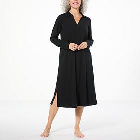 Comfort Code Brushed Ribbed Polo Lounge Dress