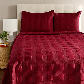 Concierge Collection 100% Cotton 3-piece Quilt Set 
