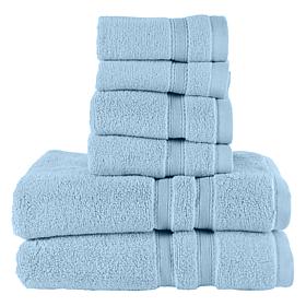 Concierge Collection Coastal 6-piece 100% Cotton Towel Set 