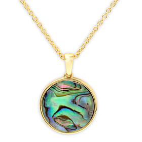 Connie Craig Carroll Jewelry 18mm Doublet Gemstone Pendant with Chain