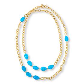 Connie Craig Carroll Jewelry Harlow 60" Magnesite Station Necklace