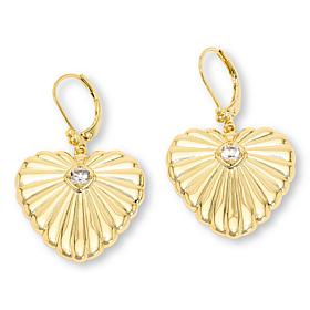 Connie Craig Carroll Jewelry Heartburst White Topaz Drop Earrings