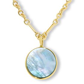 Connie Craig Carroll Jewelry Lilly Shell Doublet Pendant with Necklace