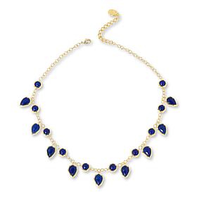 Connie Craig Carroll Jewelry Lucia 17" Gem Station and Dangle Necklace