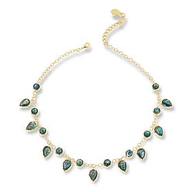 Connie Craig Carroll Jewelry Lucia 17" Gem Station and Dangle Necklace