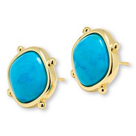 Connie Craig Carroll Jewelry Soren Gem Cushion Button Stud Earrings